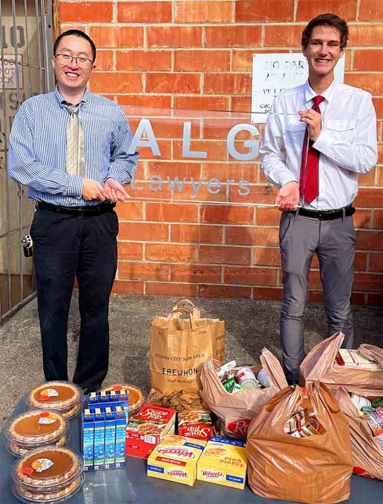 ALG lawyers donates meals to local charity